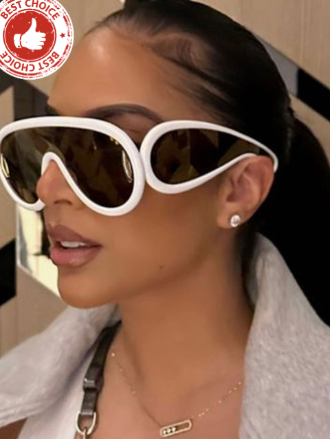 Luminous Sun Goggles - Luxury Oversized Eyewear for Trendy Ladies in 2023