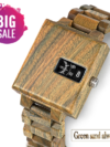 "BOBO BIRD Ebony Wooden Square Timepiece - Stylish Men's Watch for a Delicate Statement - Relogio Masculino Gift by Bobobird"